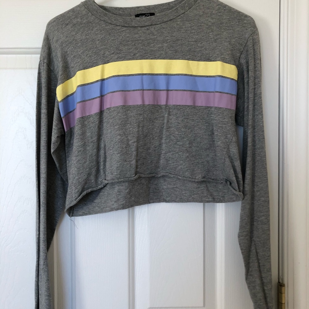RUE 21 Stripped Crop Top